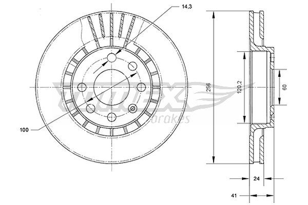 TOMEX BRAKES stabdžių diskas TX 70-15